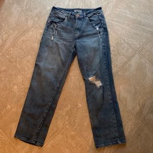 Rewash high rise straight distressed jeans